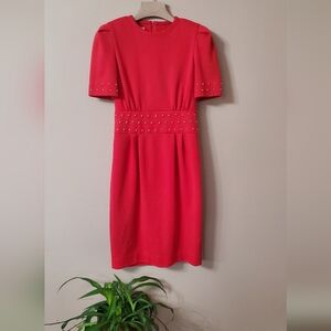 Vintage Leslie Fay red dress